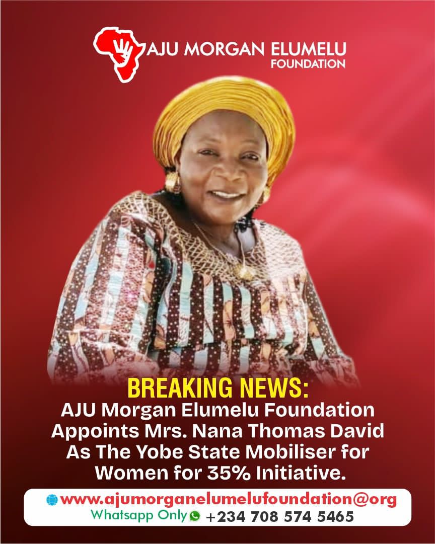 Mrs. Nana Thomas David Appointed Yobe State Mobilizer – Women for 35% Initiative