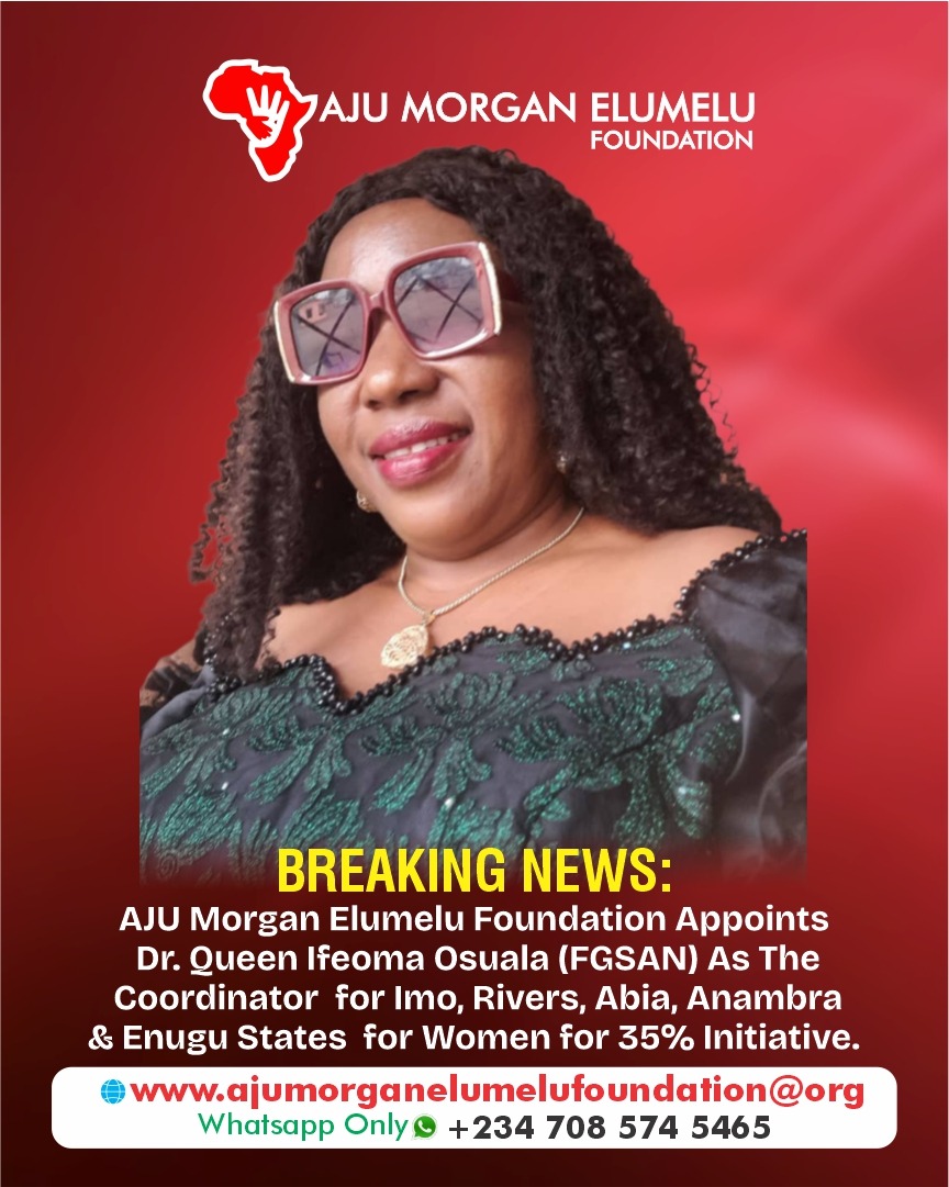 Appointment of Dr. Queen Osuala as Multi-State Coordinator – Women for 35%